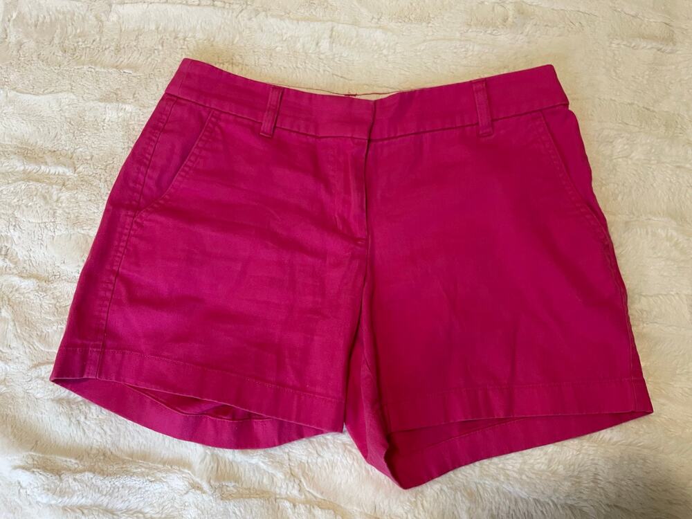 Flamingo Pink J crew summer tailored Chino shorts Preppy